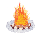 Campfire illustration