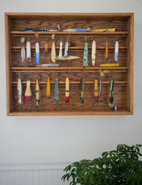 Fishing rods displayed in case