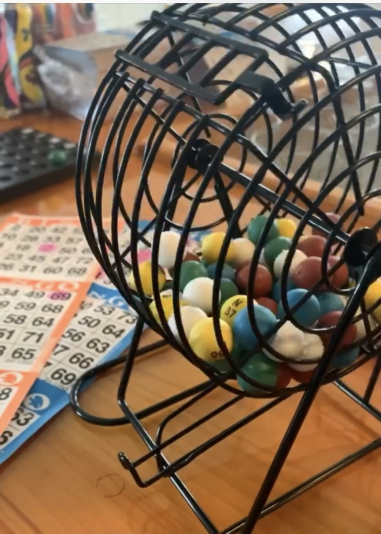 Bingo set with balls and cage