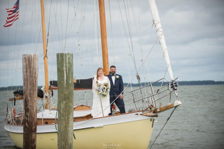 wedding photo on boat