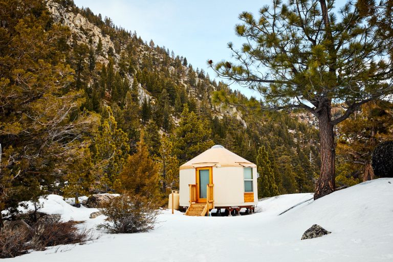 Yurt in winter