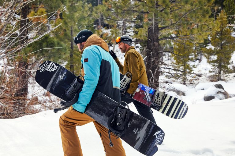 Two snowboarders in Hope Valley