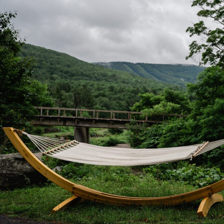 hammock with mountain