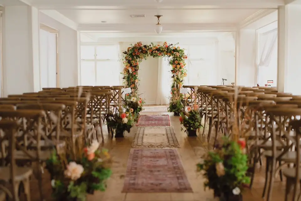 Indoor wedding at wylder windham