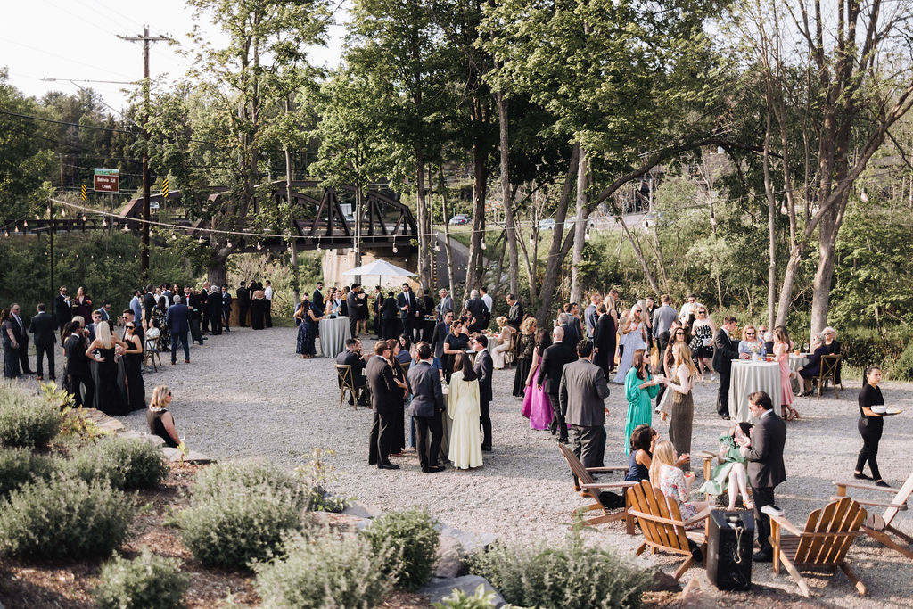 Windham weddings 6 Outdoor cocktail hour at babblers killside