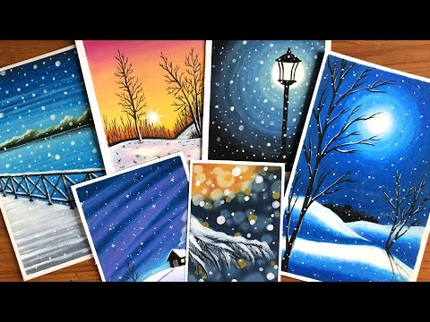 Winter evergreens: oil pastel drawing 1 Hqdefault | wylder hotels